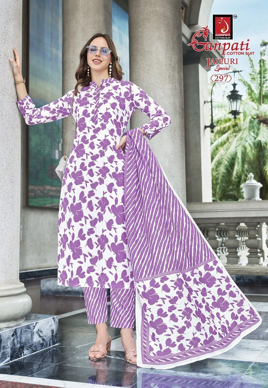 Jaipuri Vol 14 By Ganpati Cotton Printed Readymade Suits Orders In India